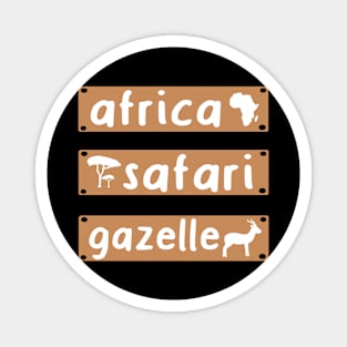 African Gazelle Africa Motif Safari Retro Magnet